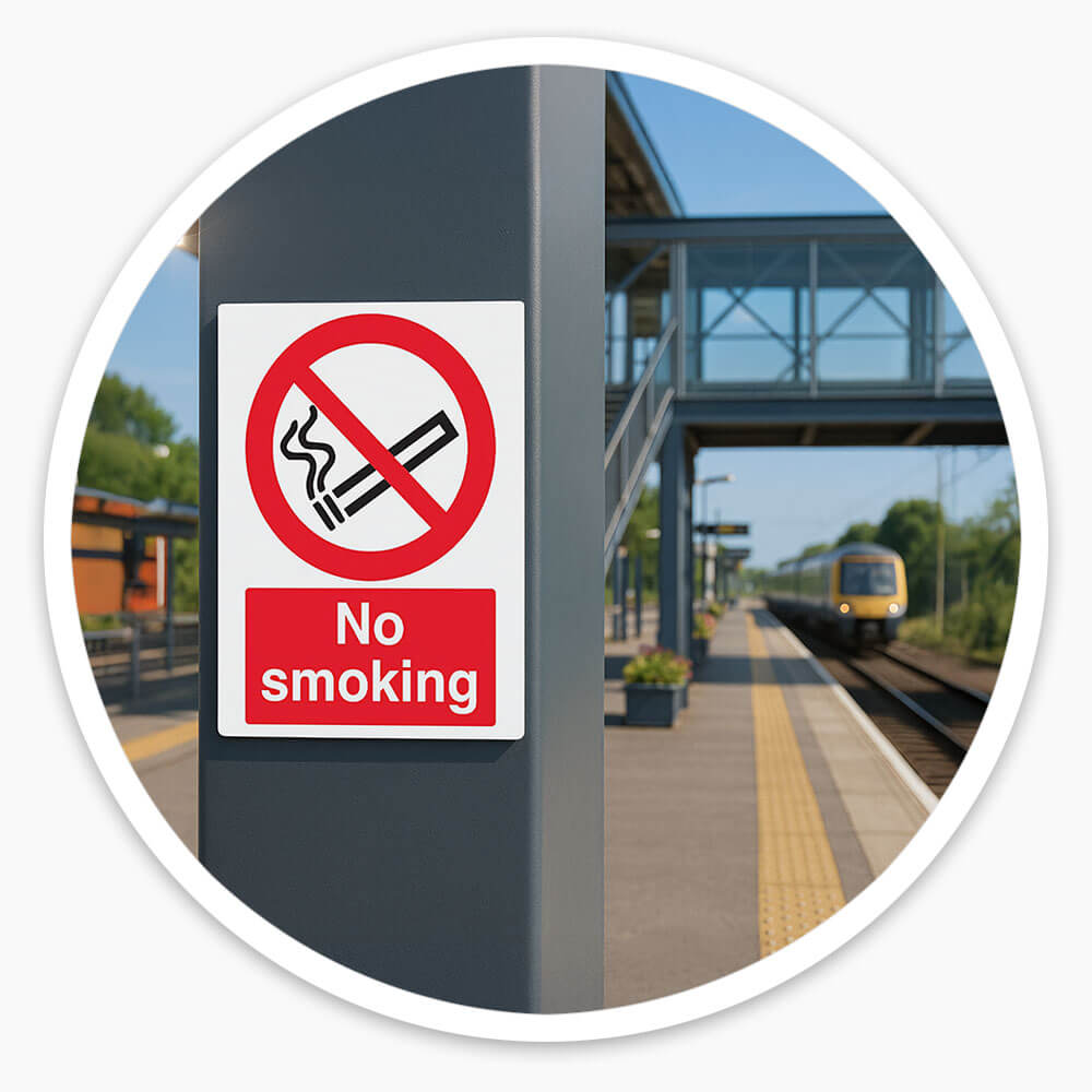 "No Smoking, It Is Against The Law" Prohibition Sign