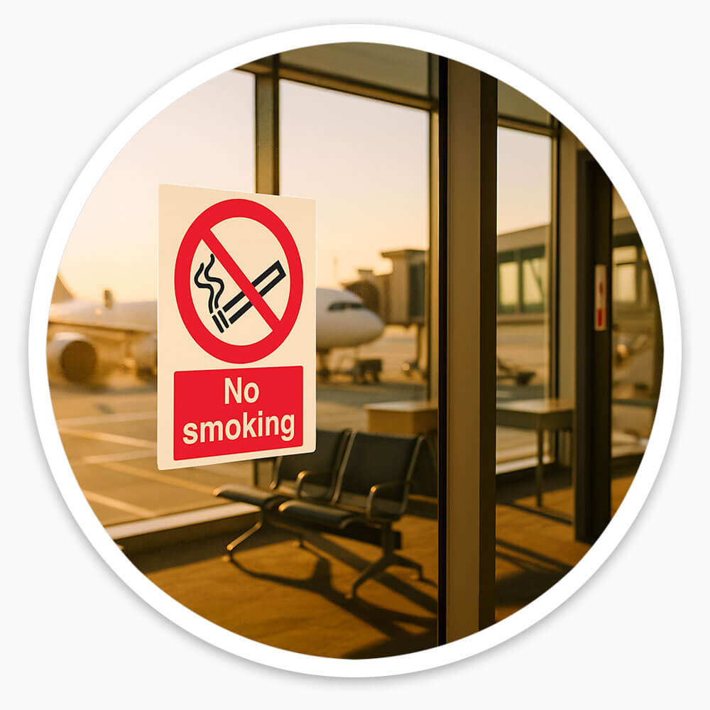 "No Smoking, It Is Against The Law" Prohibition Sign