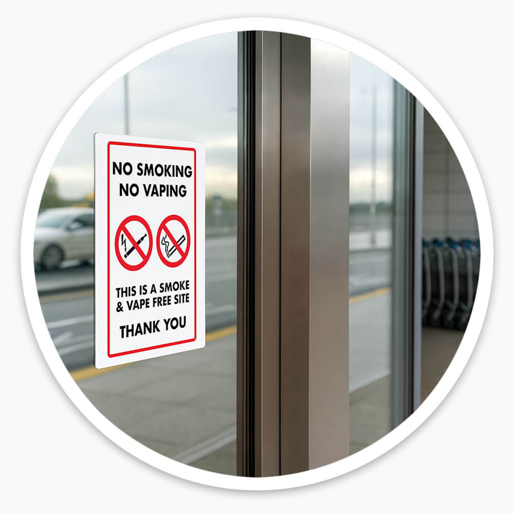 "No Smoking, No Vaping" Prohibition Sign