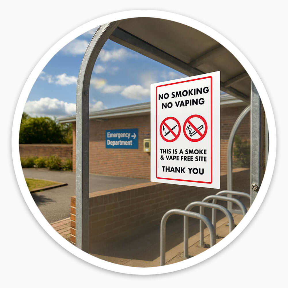 "No Smoking, No Vaping" Prohibition Sign