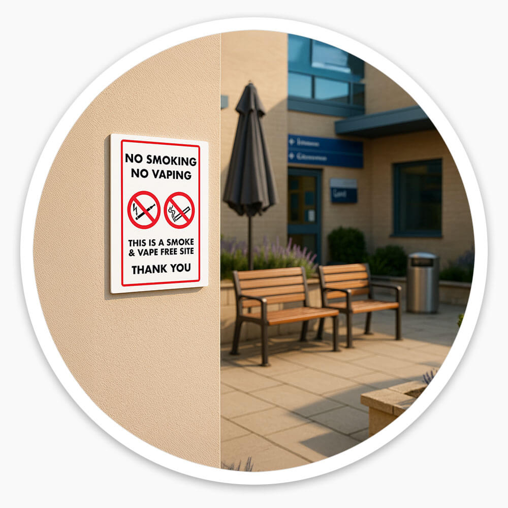 "No Smoking, No Vaping" Prohibition Sign