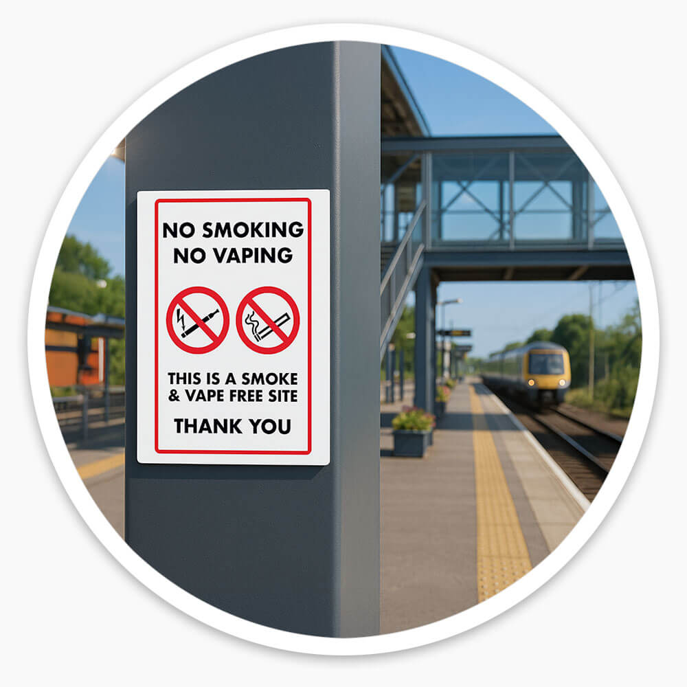 "No Smoking, No Vaping" Prohibition Sign