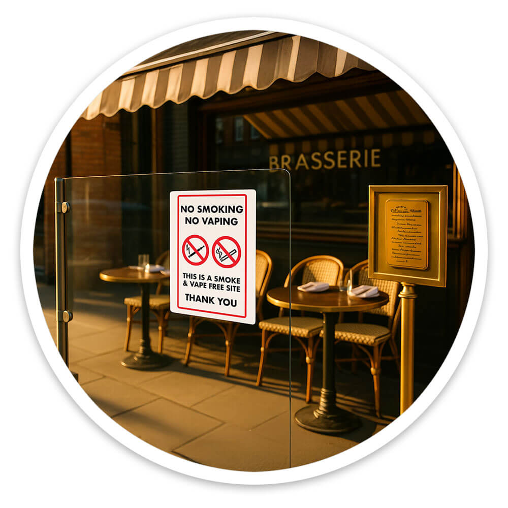 "No Smoking, No Vaping" Prohibition Sign