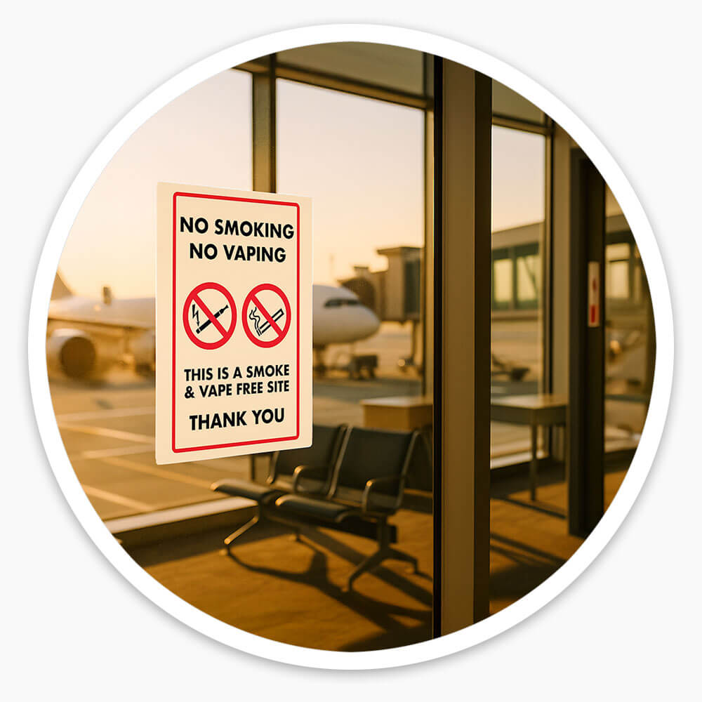 "No Smoking, No Vaping" Prohibition Sign