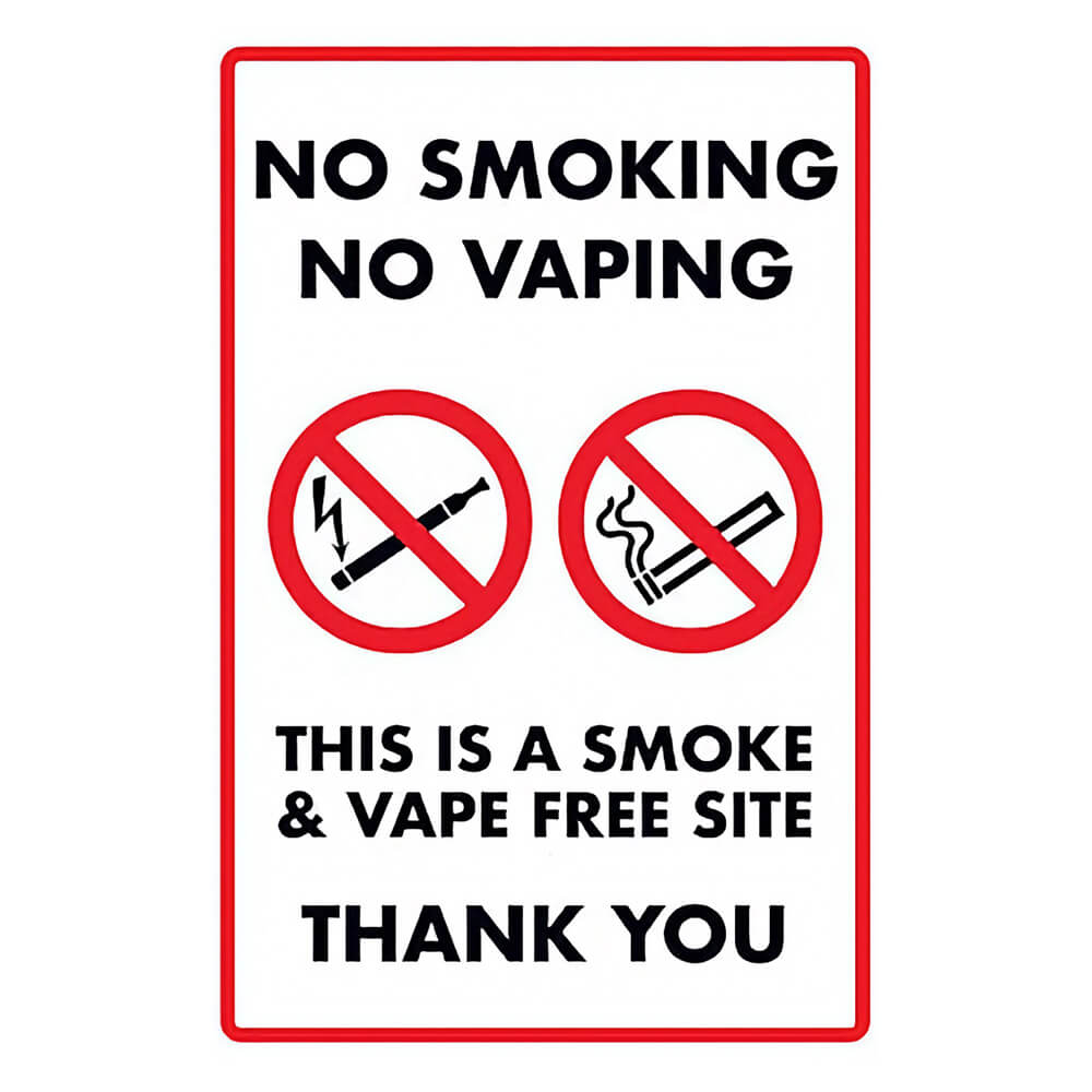 "No Smoking, No Vaping" Prohibition Sign