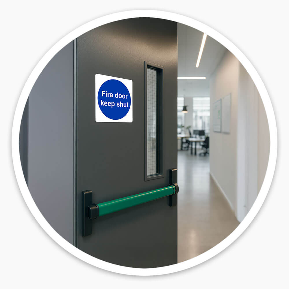 "Fire Door Keep Shut" Mandatory Site Safety Sign