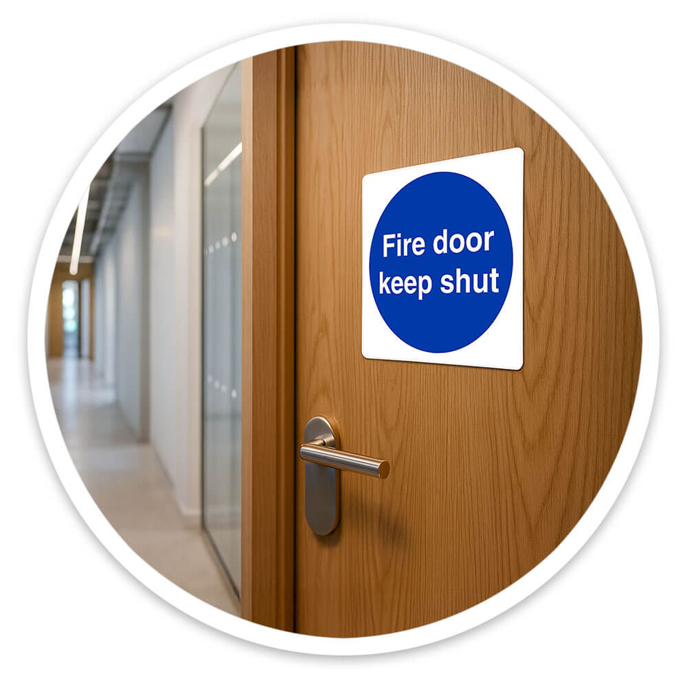 "Fire Door Keep Shut" Mandatory Site Safety Sign