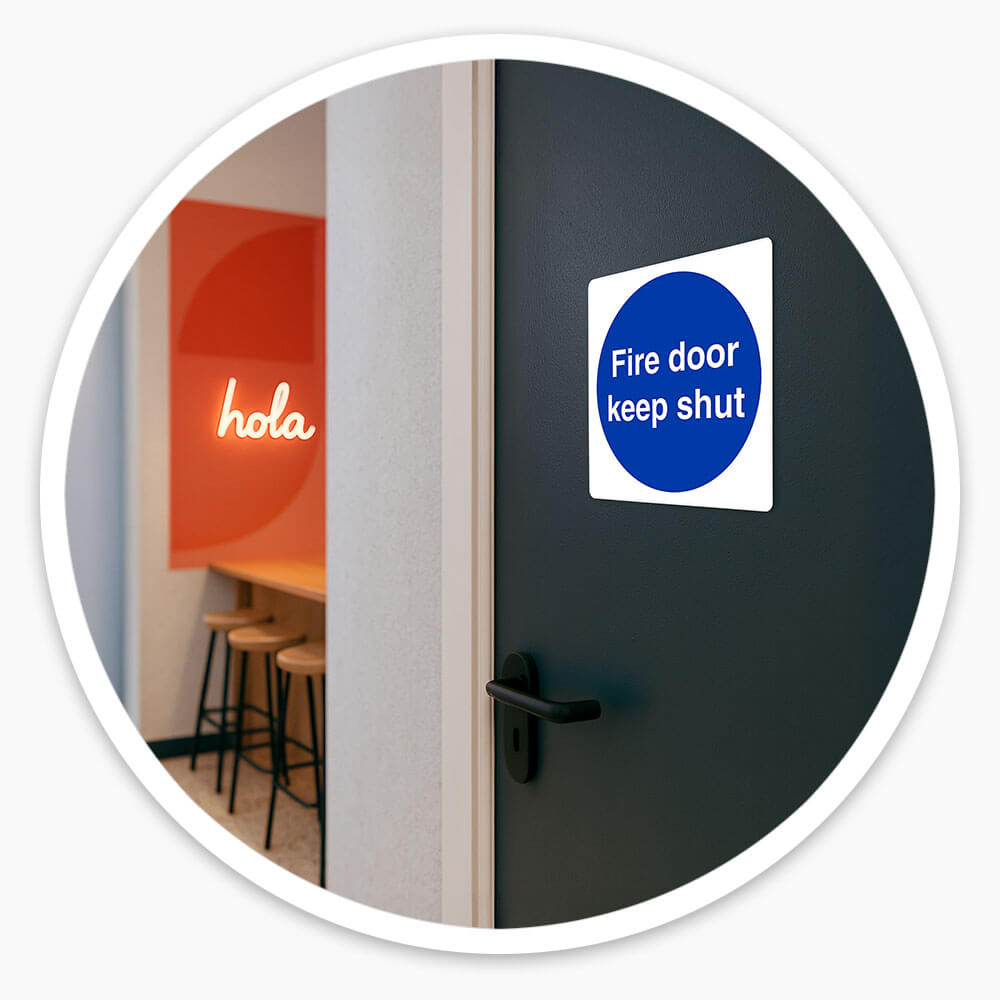 "Fire Door Keep Shut" Mandatory Site Safety Sign