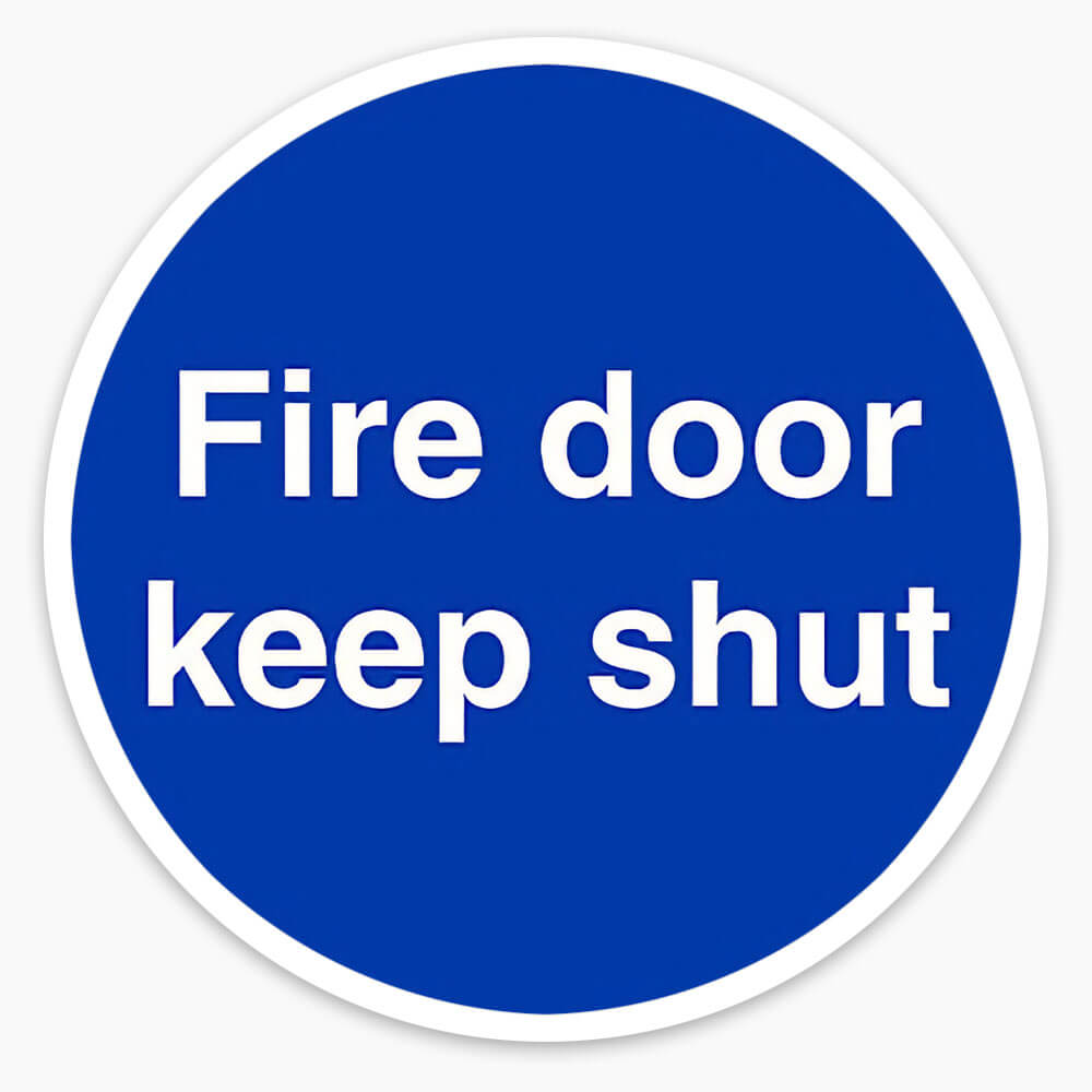 "Fire Door Keep Shut" Mandatory Site Safety Sign