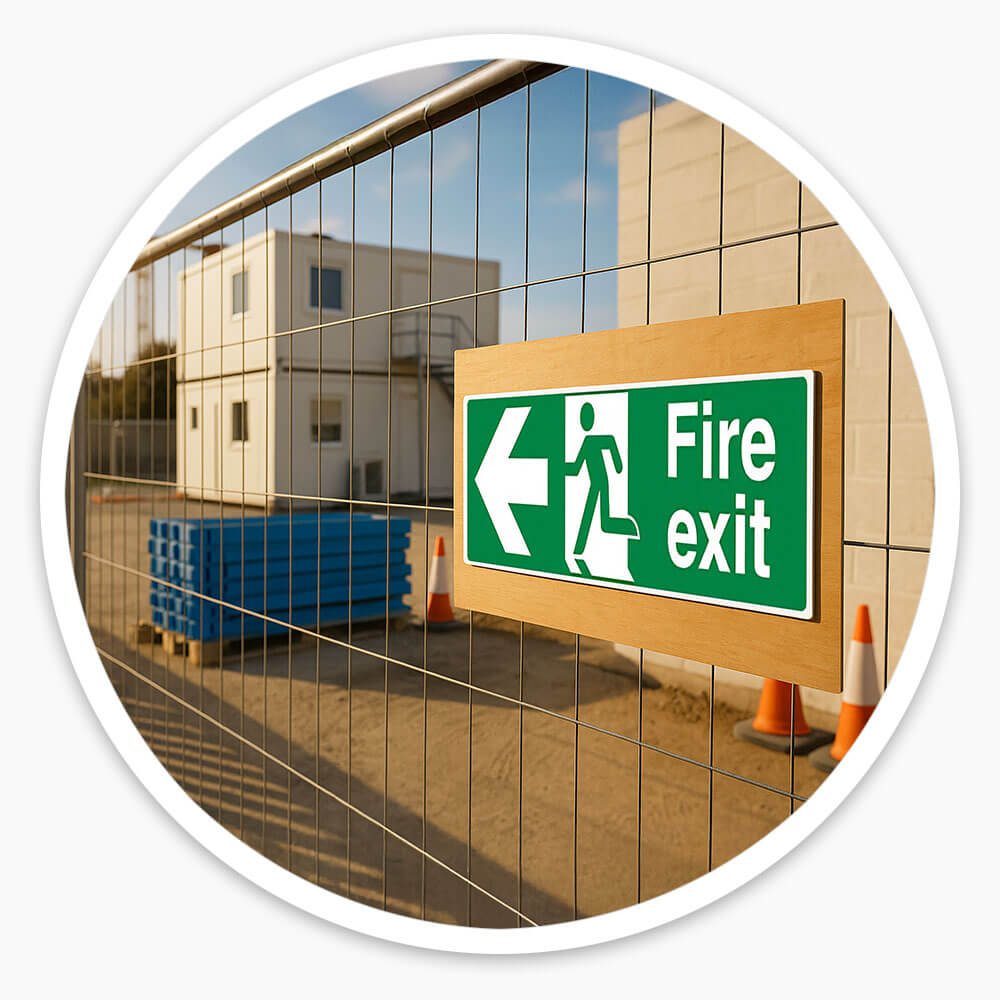 "Fire Exit Arrow Left" Fire Exit Direction Sign