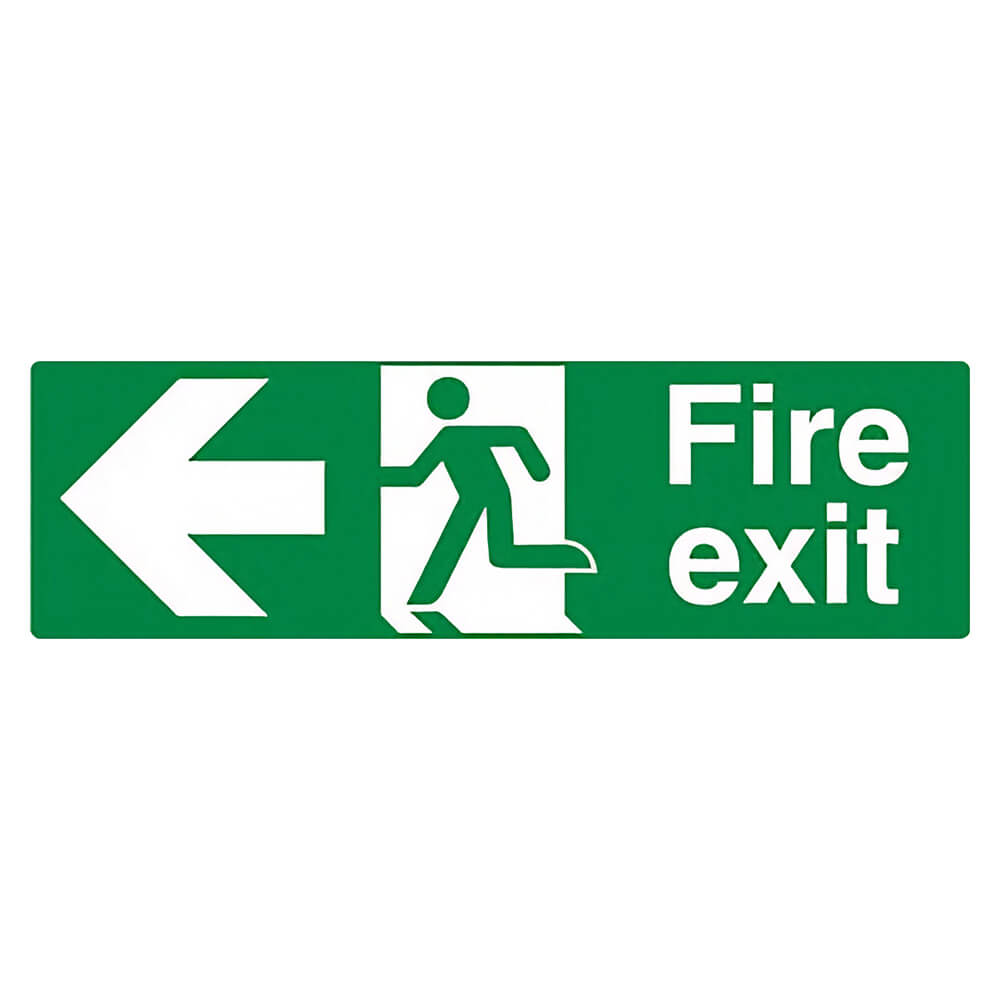 "Fire Exit Arrow Left" Fire Exit Direction Sign