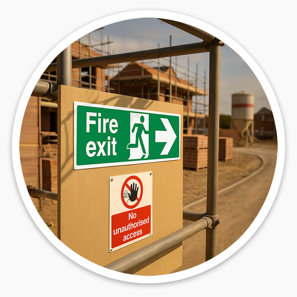 "Fire Exit Arrow Right" Fire Exit Direction Sign