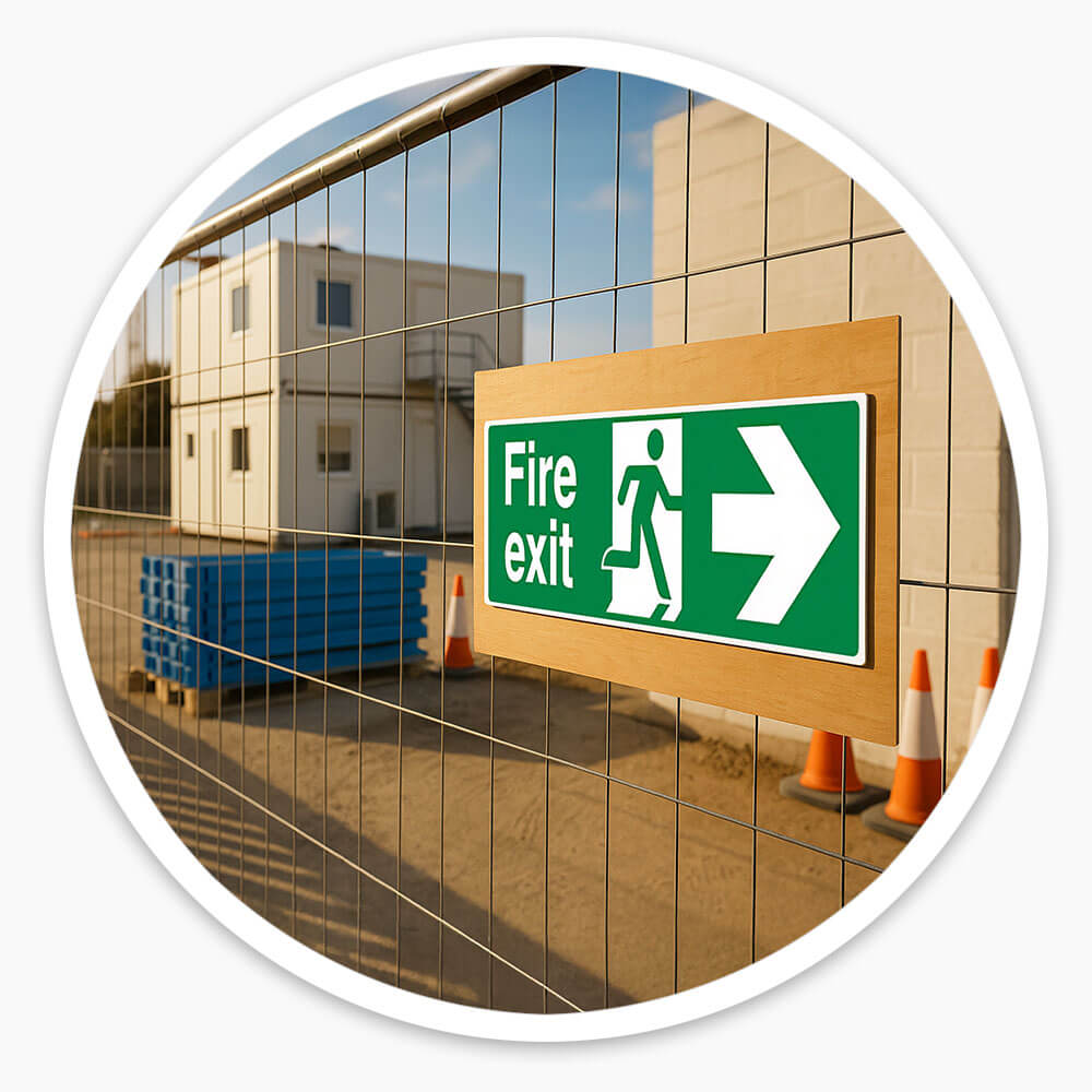 "Fire Exit Arrow Right" Fire Exit Direction Sign