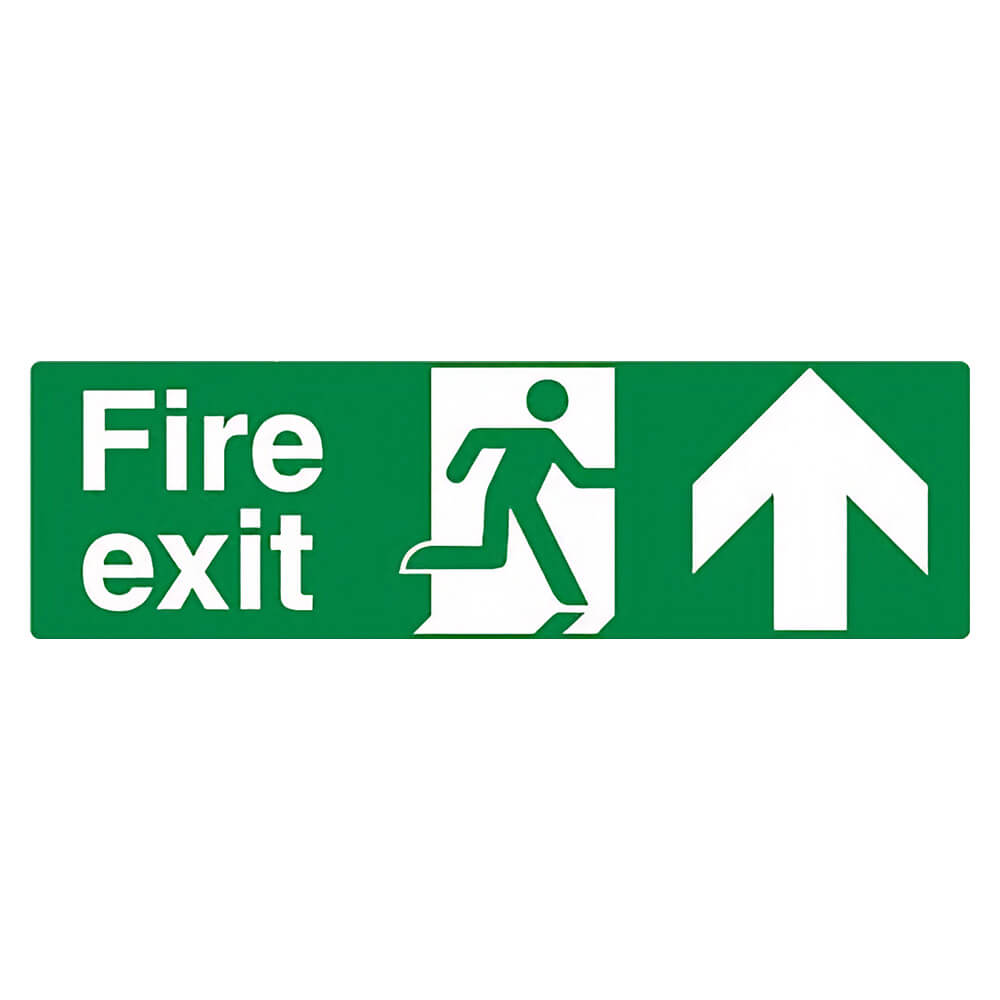 "Fire Exit Up" Fire Exit Direction Sign