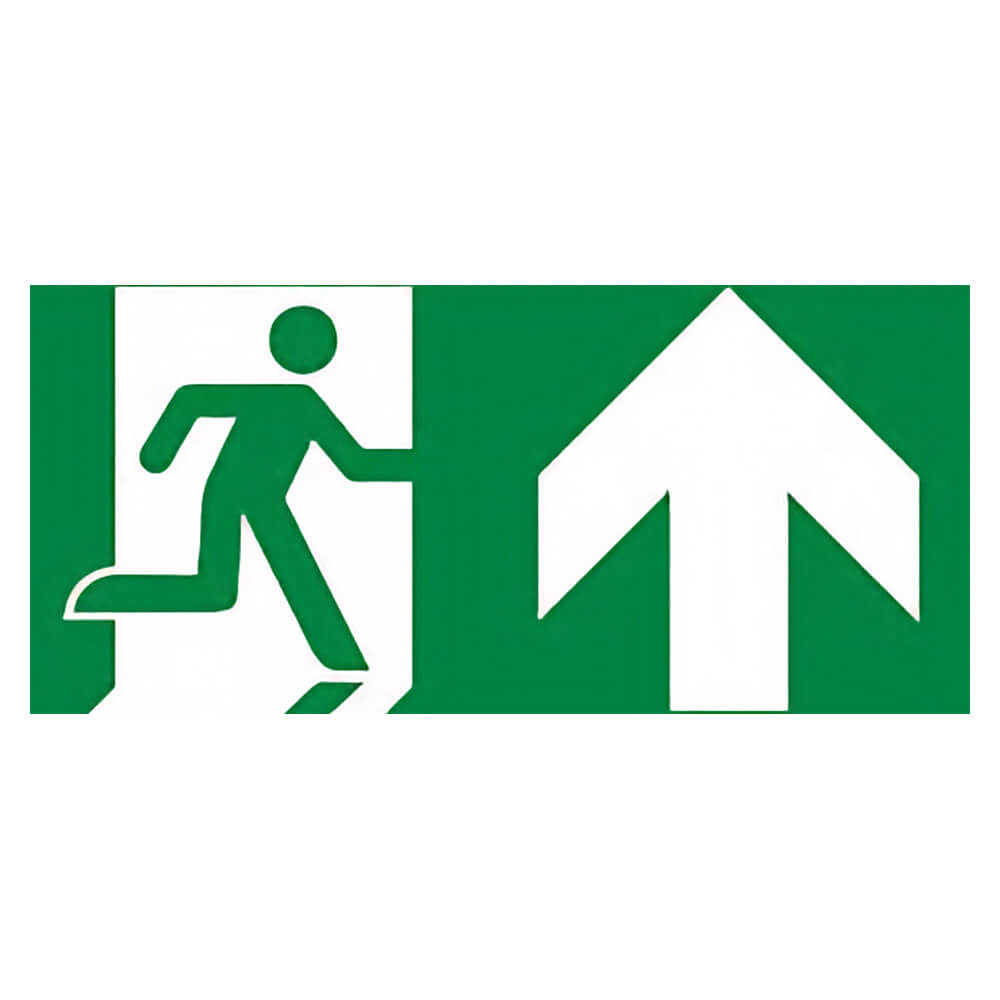 "Fire Exit Up" Fire Exit Direction Sign