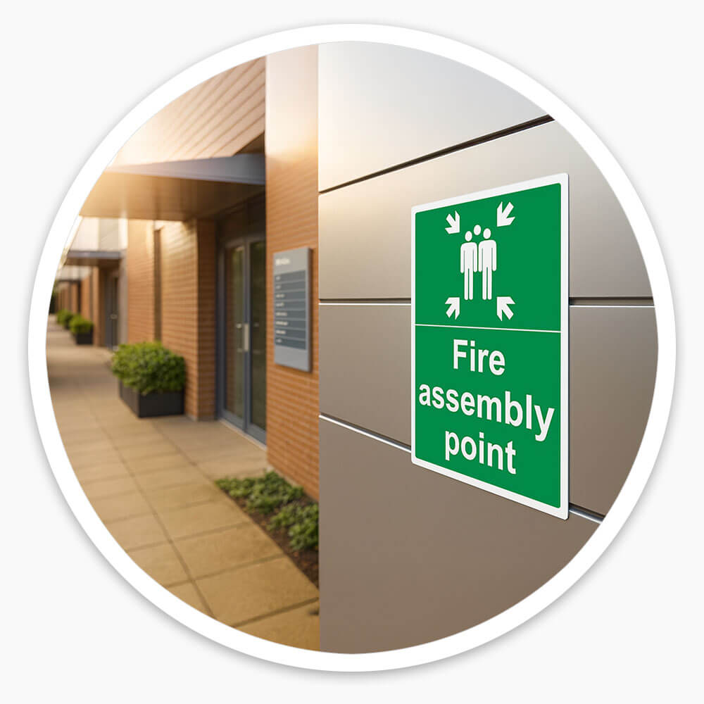 "Fire Assembly Point" Fire Exit Sign