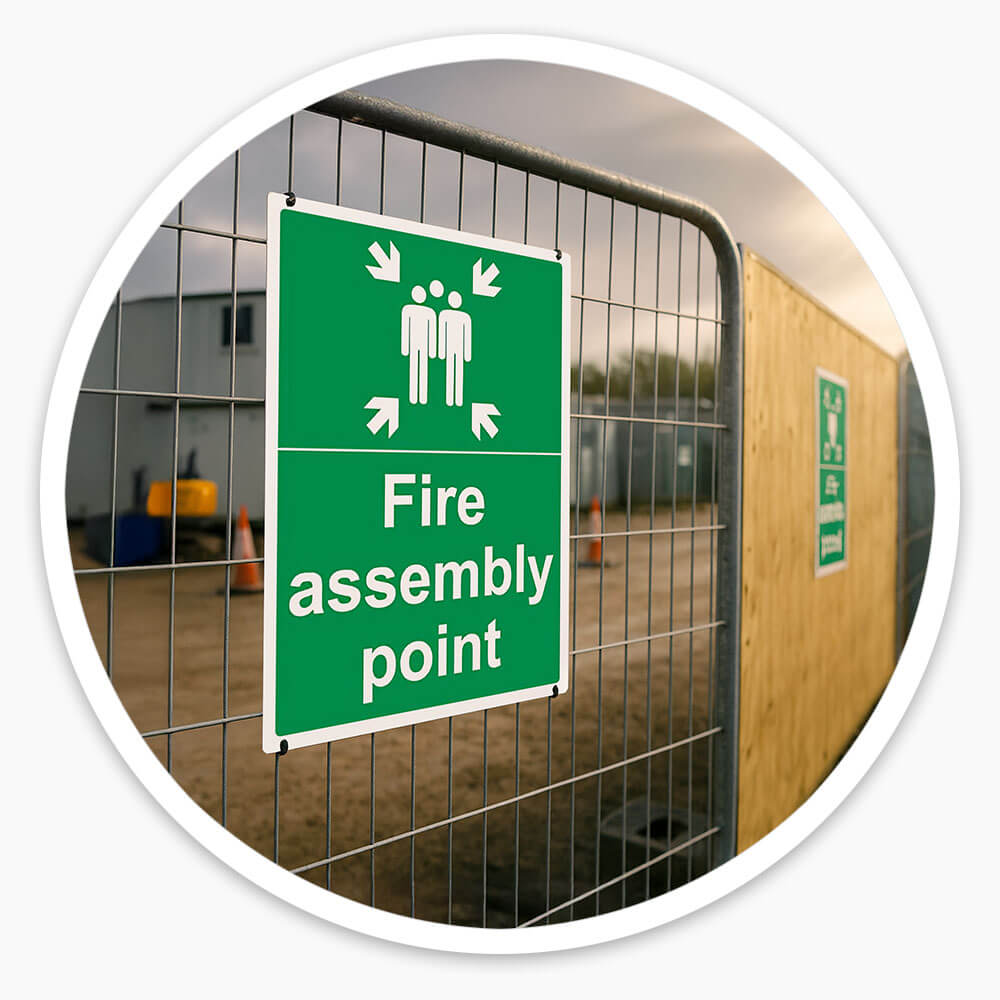 "Fire Assembly Point" Fire Exit Sign