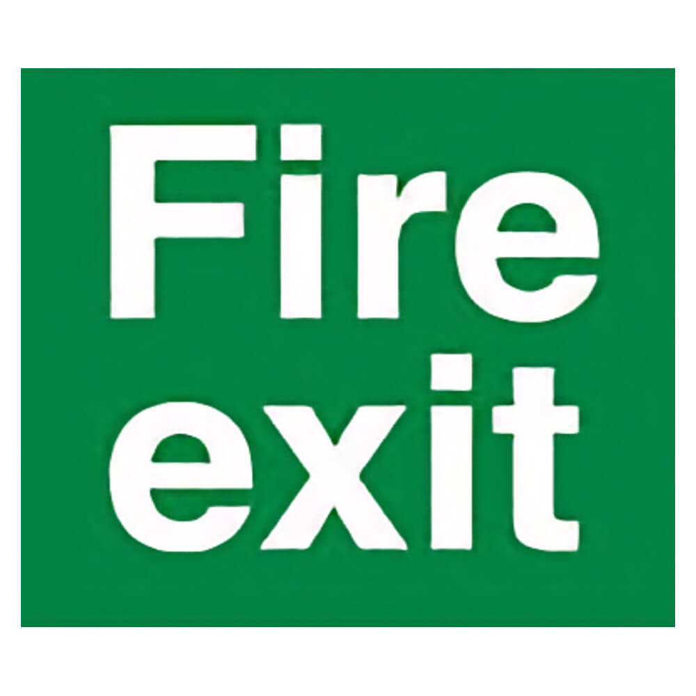 "Fire Exit Down Left" Fire Exit Direction Sign