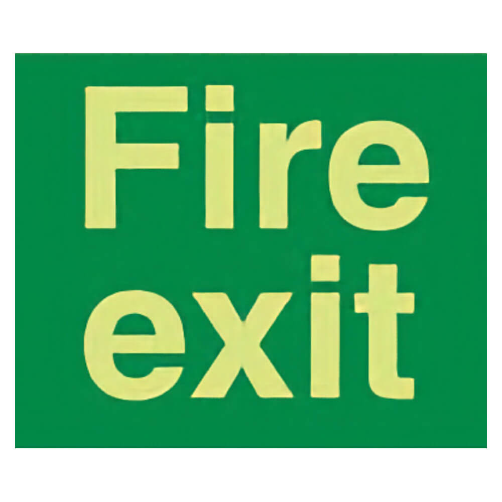 "Fire Exit Left" Glow in the Dark Safety Sign