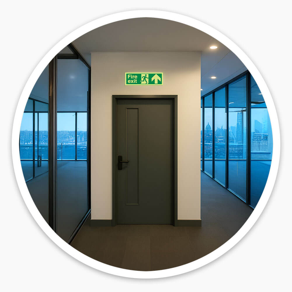 "Fire Exit Up" Glow in the Dark Safety Sign