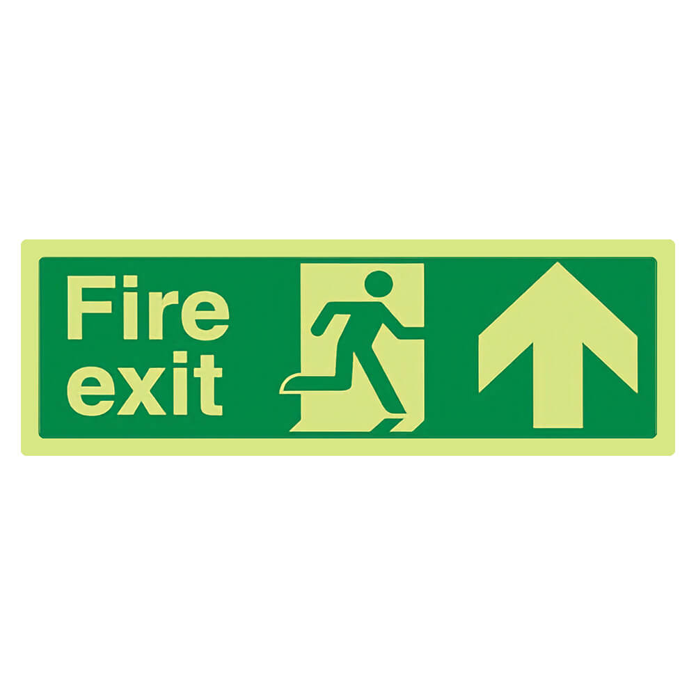"Fire Exit Up" Glow in the Dark Safety Sign