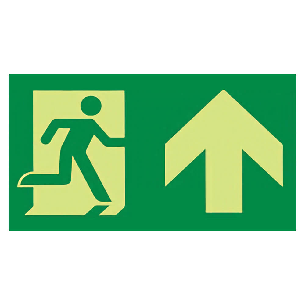 "Fire Exit Up" Glow in the Dark Safety Sign