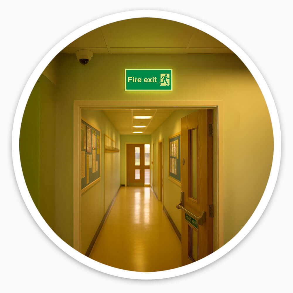 "Fire Exit" Glow in the Dark Safety Sign