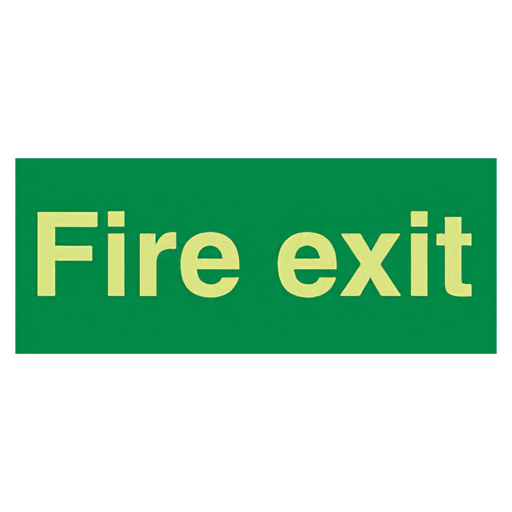 "Fire Exit" Glow in the Dark Safety Sign