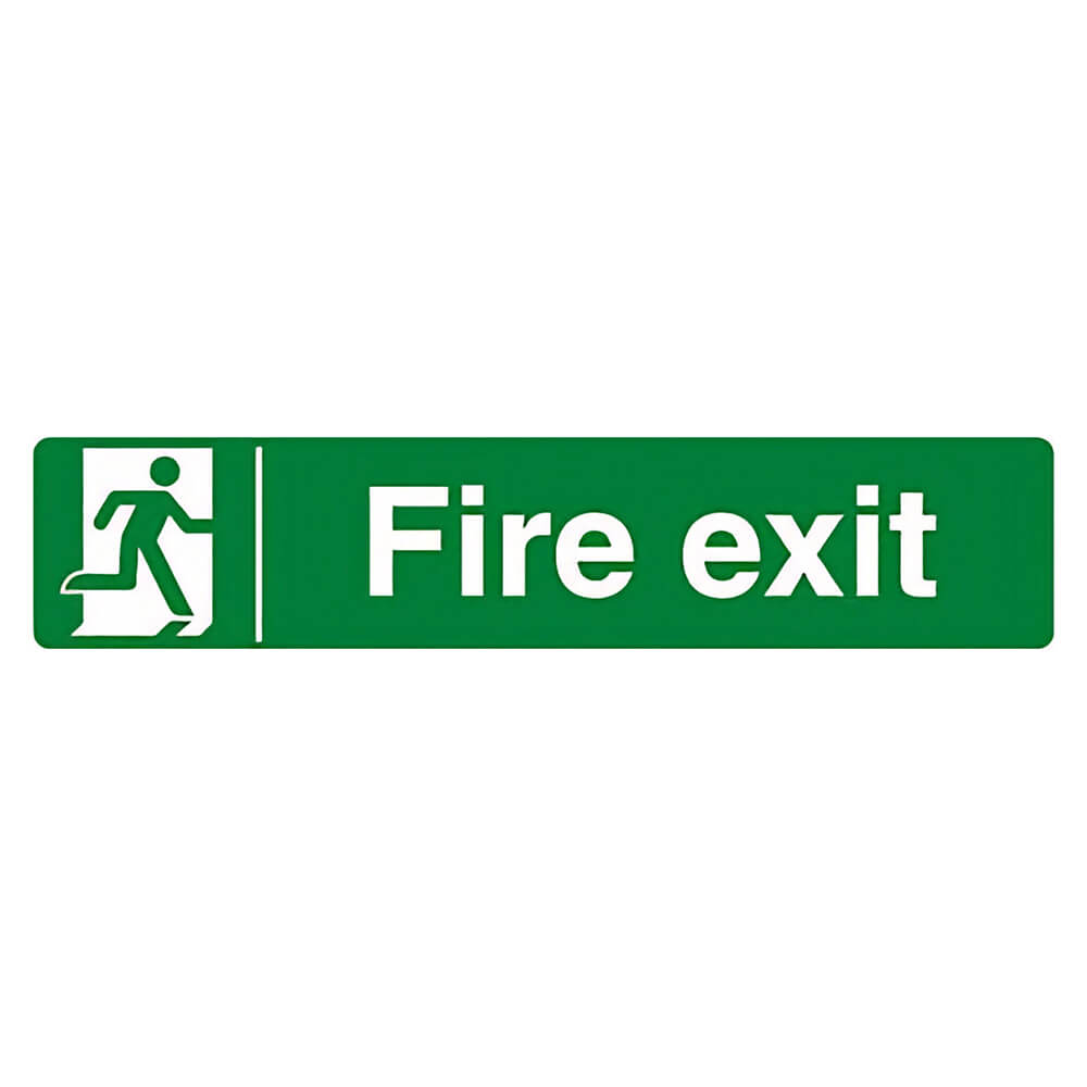 "Fire Exit Push Bar to Open" Fire Exit Sign