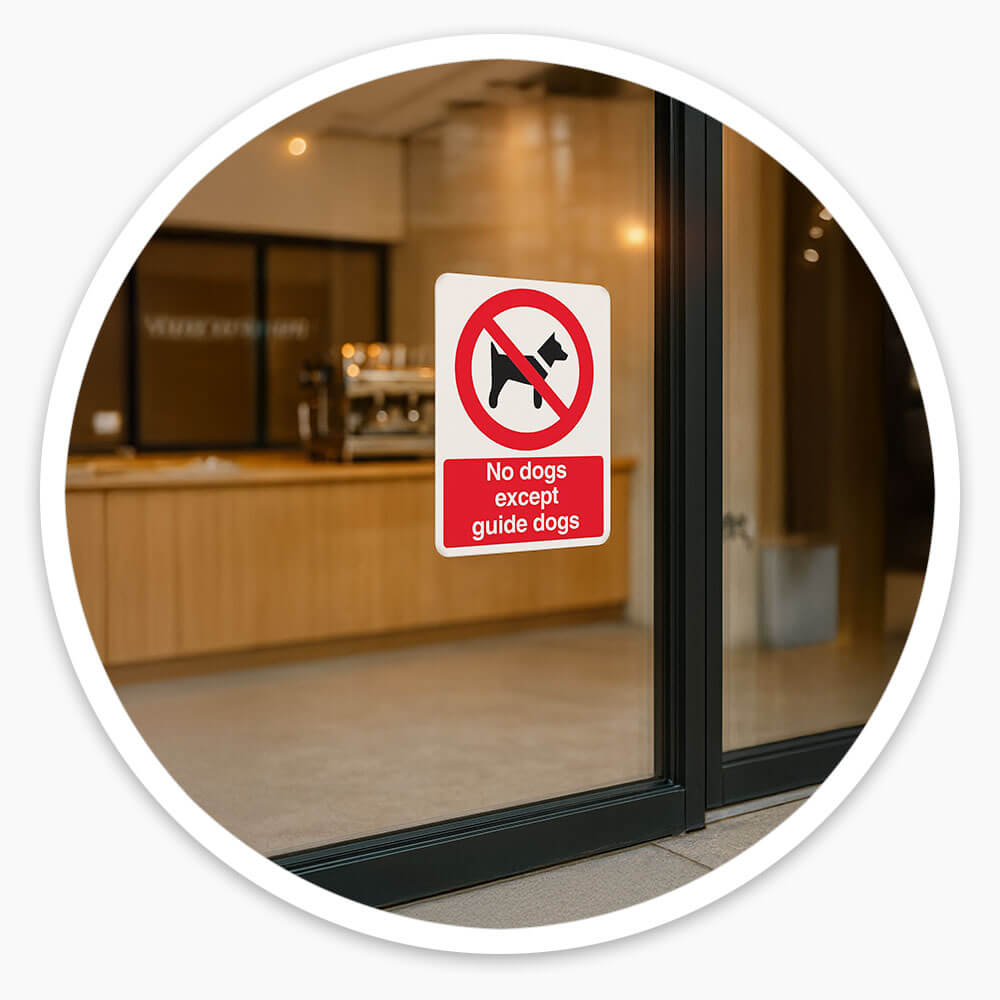 "No Dogs" Prohibition Sign
