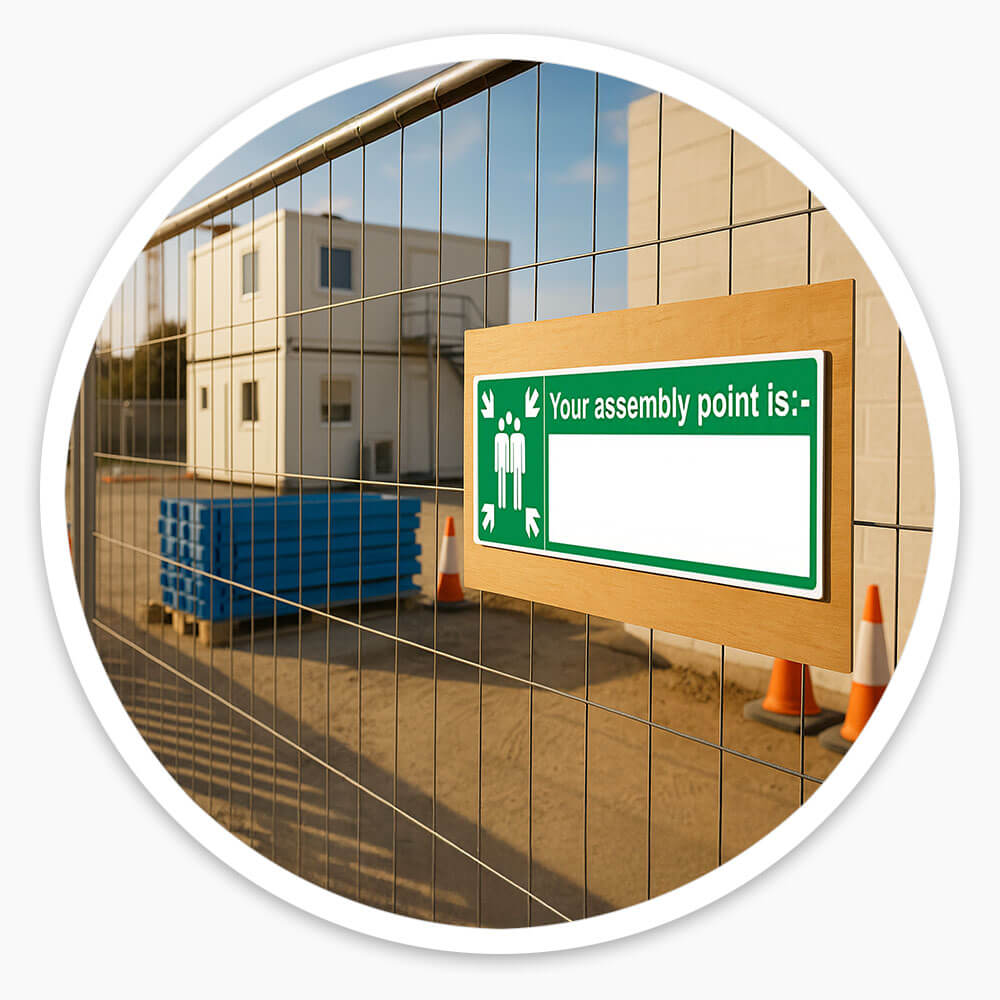 "Your Fire Assembly Point Is" Fire Exit Sign