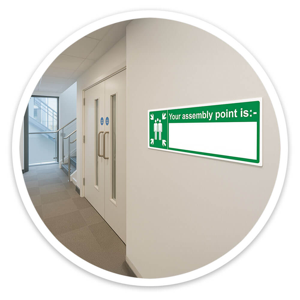 "Your Fire Assembly Point Is" Fire Exit Sign
