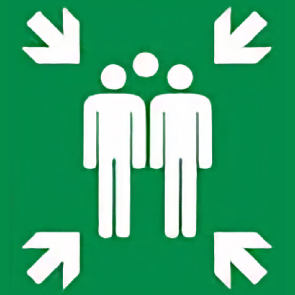 "Your Fire Assembly Point Is" Fire Exit Sign