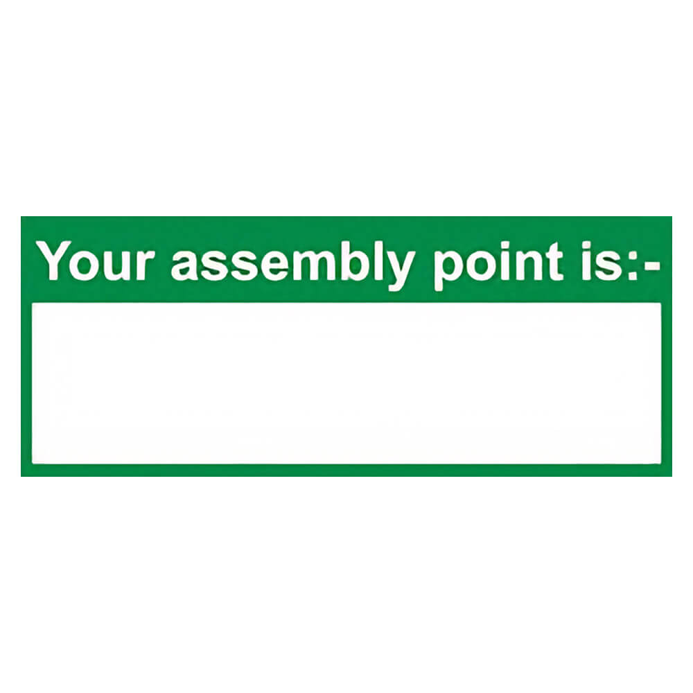 "Your Fire Assembly Point Is" Fire Exit Sign