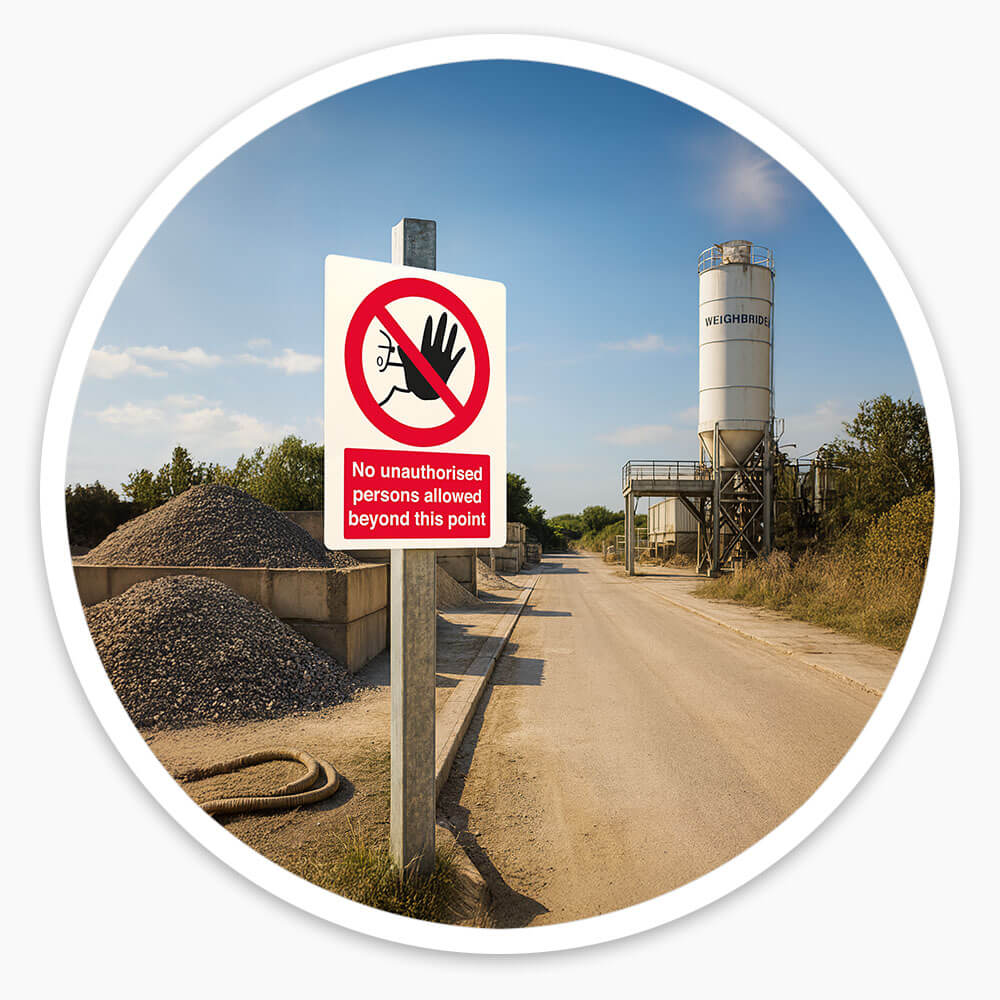 "No Unauthorised Persons" Prohibition Sign