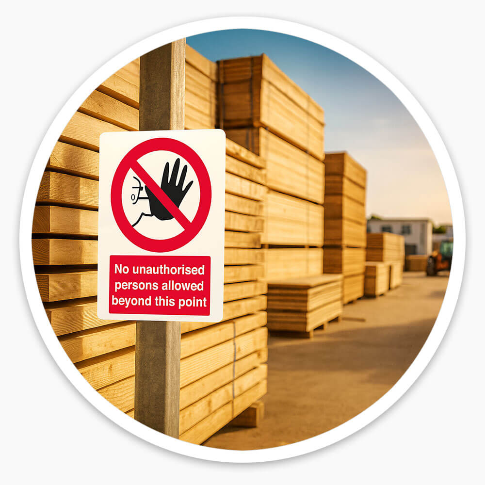 "No Unauthorised Persons" Prohibition Sign