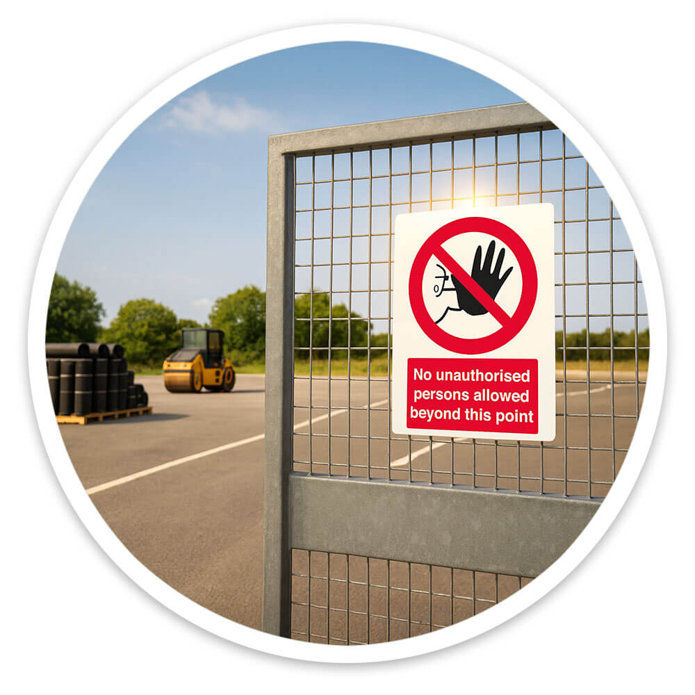 "No Unauthorised Persons" Prohibition Sign