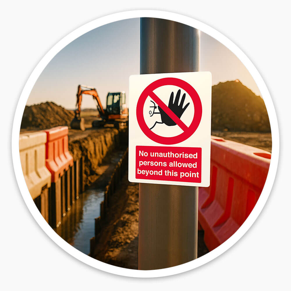 "No Unauthorised Persons" Prohibition Sign