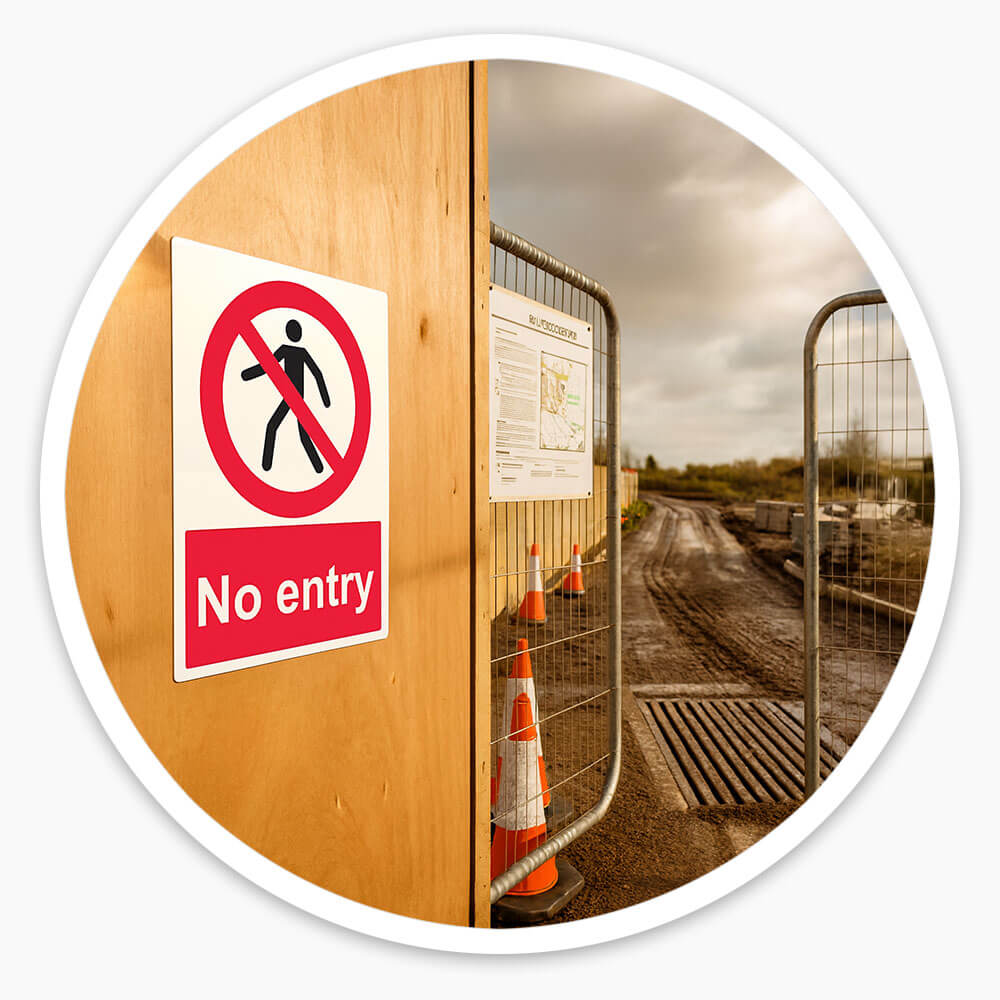 "No Entry" Prohibition Sign