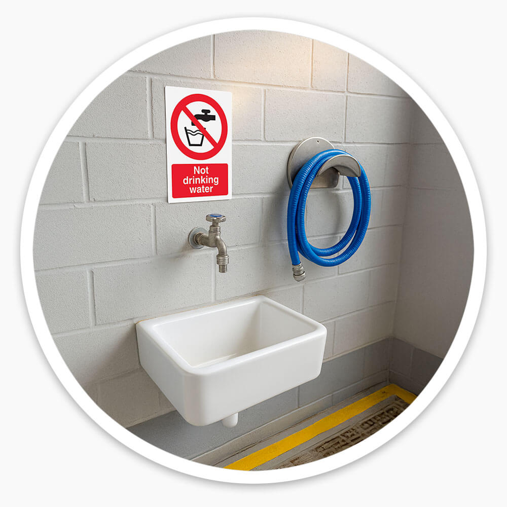 "Not Drinking Water" Prohibition Sign