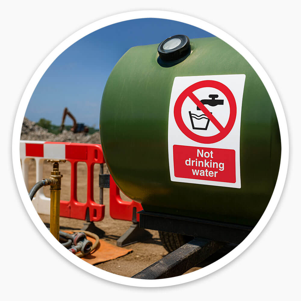 "Not Drinking Water" Prohibition Sign