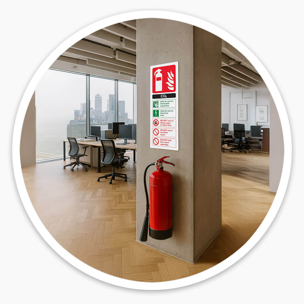 CO2 Fire Extinguisher Sign