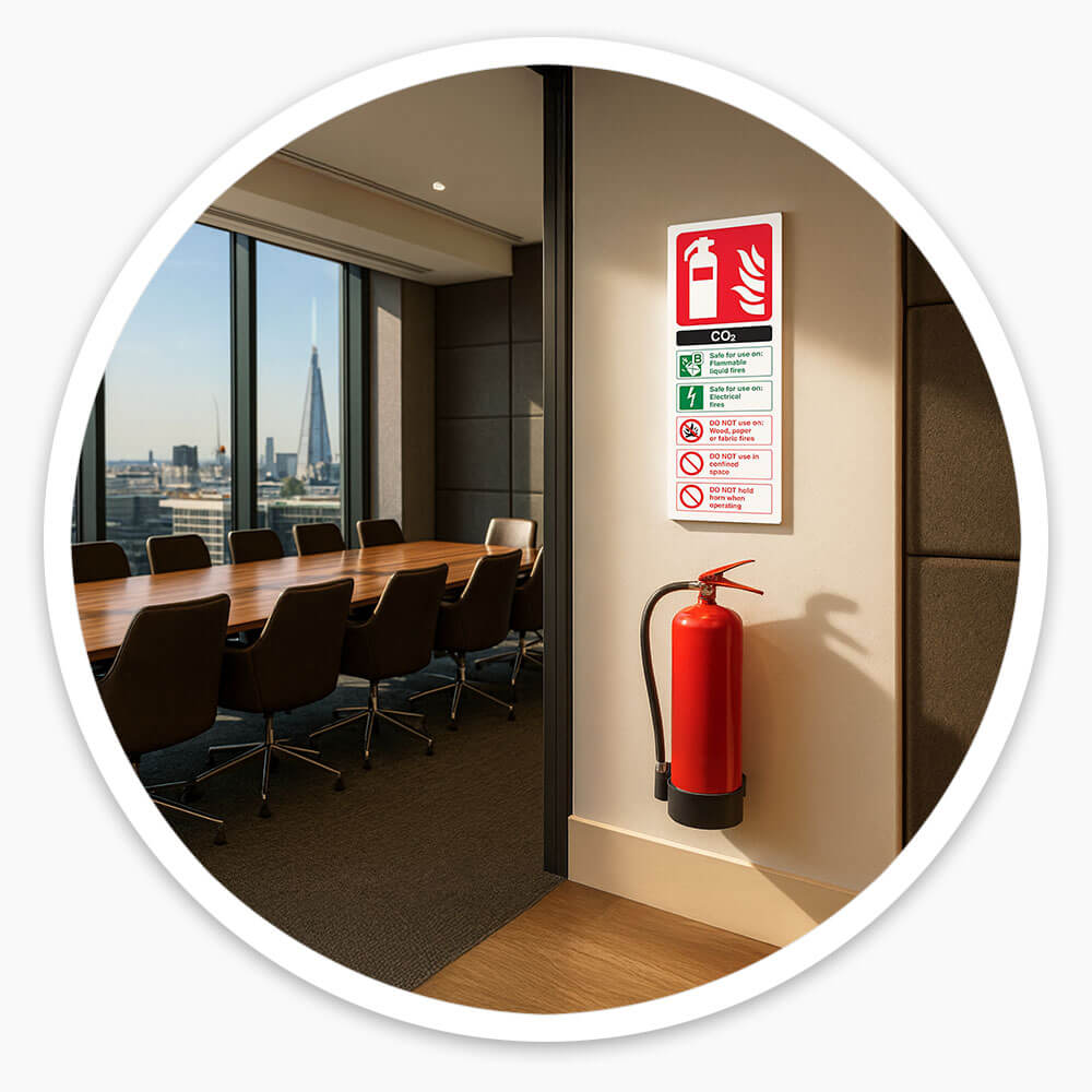 CO2 Fire Extinguisher Sign