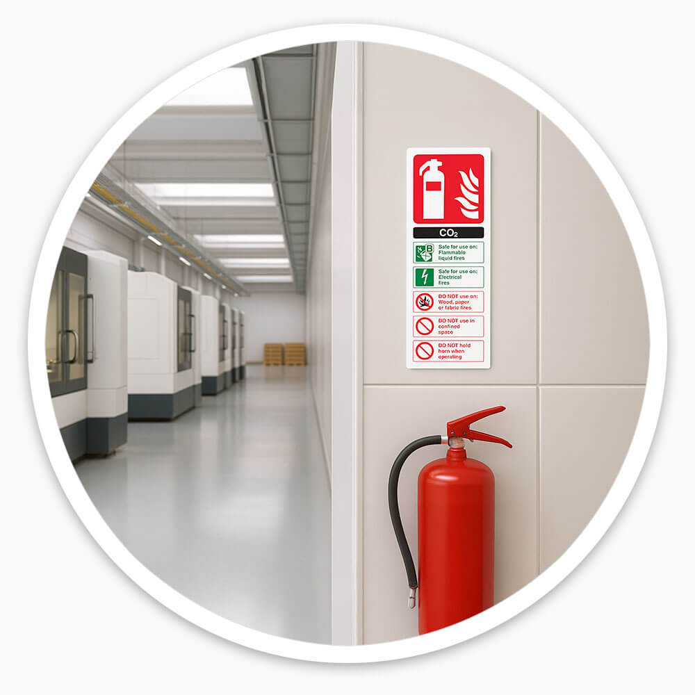 CO2 Fire Extinguisher Sign
