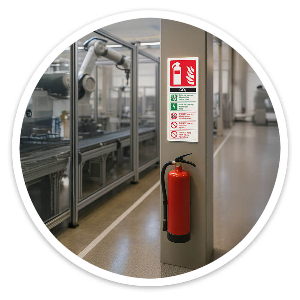 CO2 Fire Extinguisher Sign