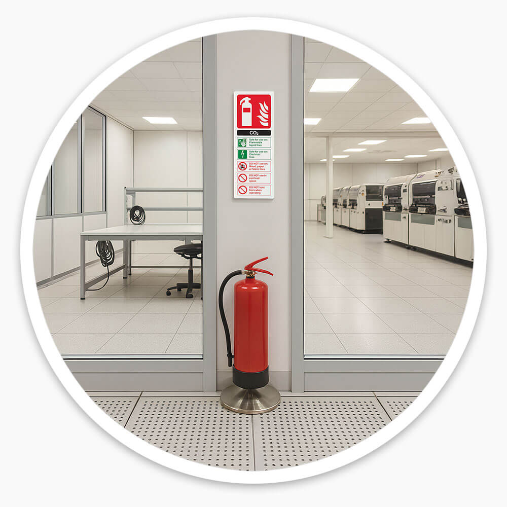 CO2 Fire Extinguisher Sign