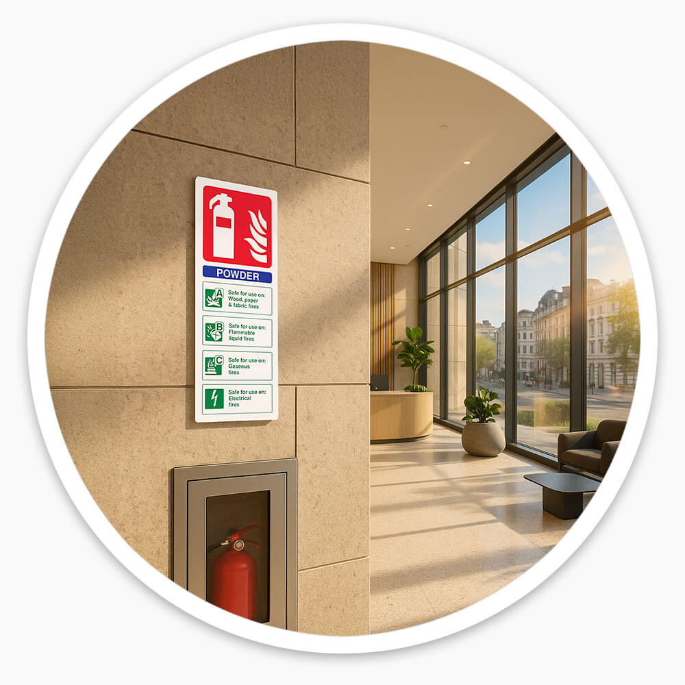Powder Fire Extinguisher Sign