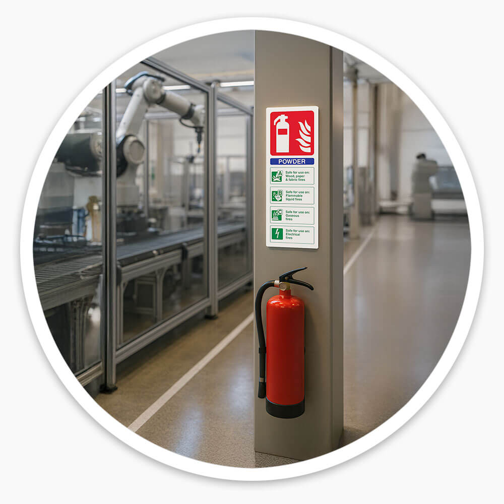 Powder Fire Extinguisher Sign