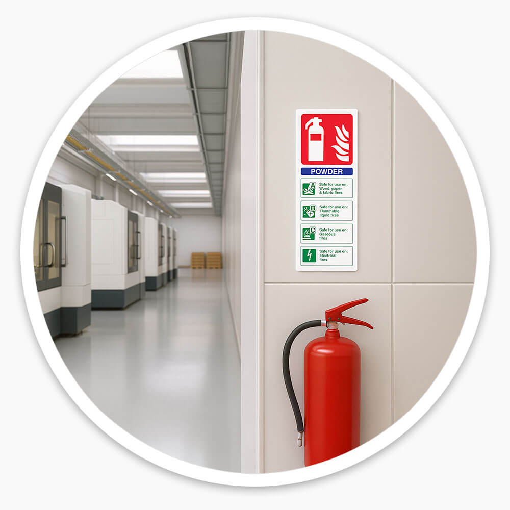 Powder Fire Extinguisher Sign