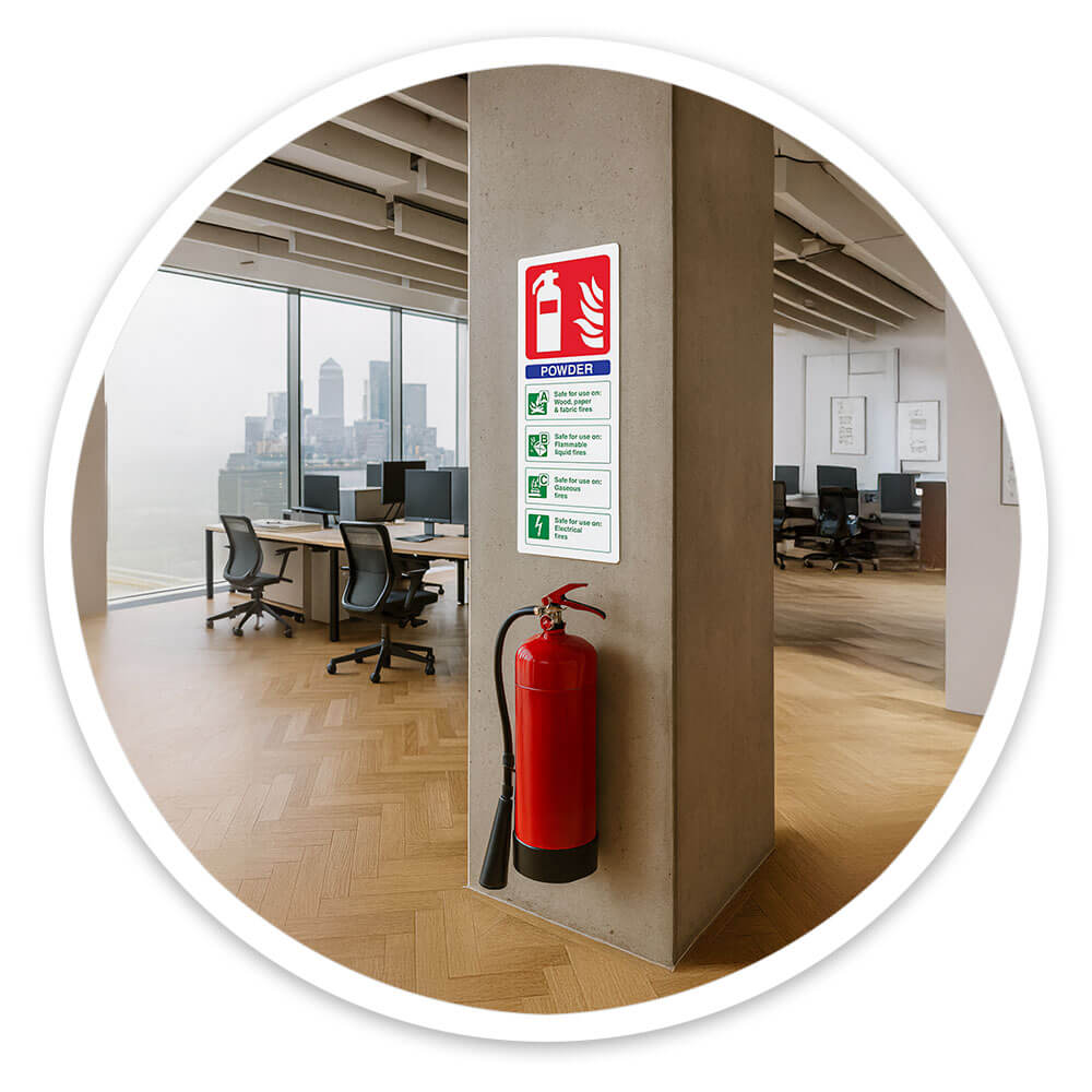 Powder Fire Extinguisher Sign